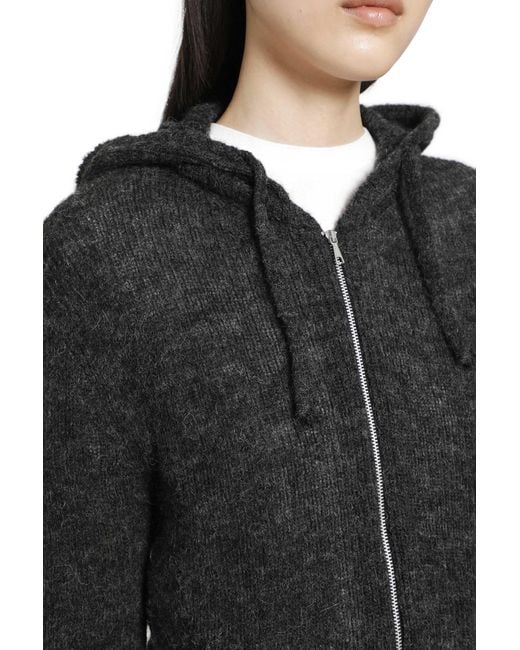 Our Legacy Black Compact Hood Zip-Up Sweater