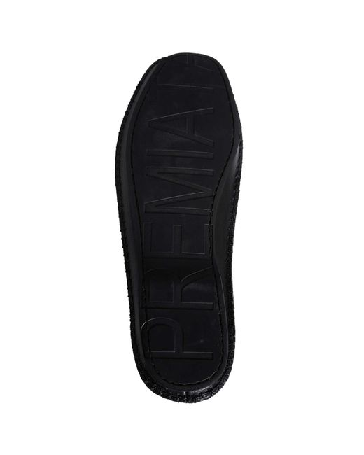 Premiata Black Structured Leather Loafers for men