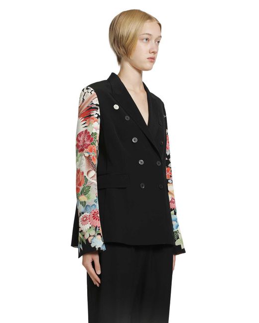 Ibrigu Black Traditional Kimono Blazer