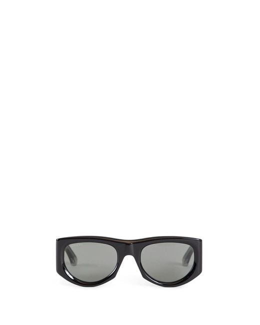 Gucci Gray Rectangular Frame Sunglasses