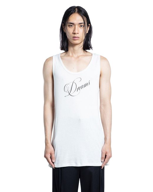 Ann Demeulemeester White Seva Dreams Tank Top for men