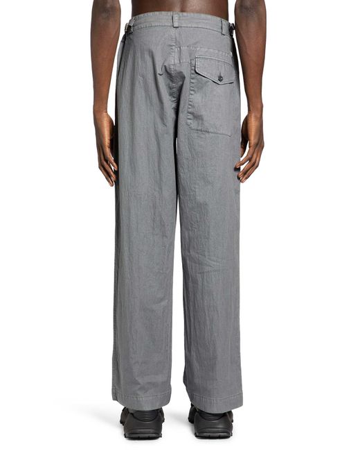 C P Company Gray Fili Wax Loose Cargo Pants for men