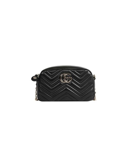 Gucci Black Gg Marmont Small Camera Bag
