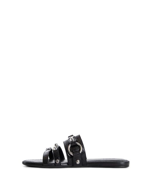 Balenciaga Black City Flat Sandals