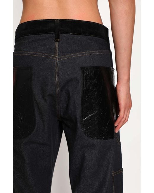 Junya Watanabe Blue Paneled Straight Jeans for men