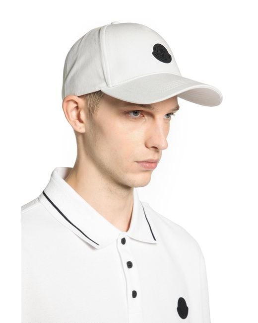 Moncler White Baseball Cap