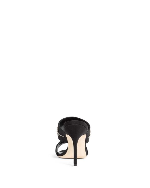 Manolo Blahnik Black Ralota Crystal Pumps