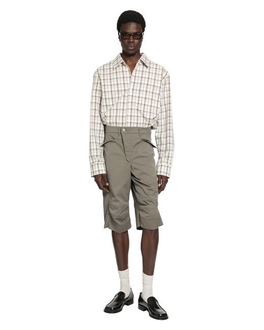 BRYAN JIMENE`Z Gray Cut Off Shorts for men