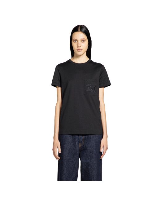 Max Mara Black Cotton Jersey T-Shirt