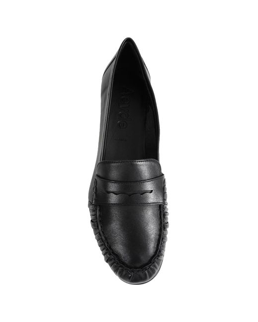 Aeyde Black Aldous Ruched Penny-Slot Loafers