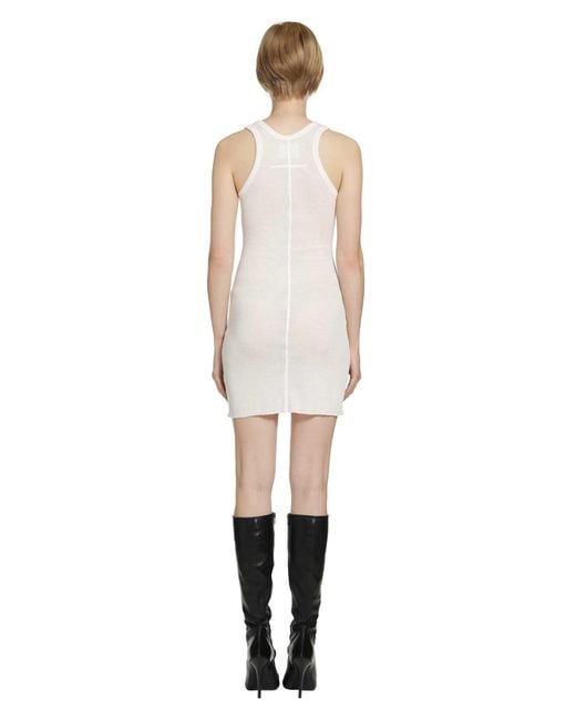 Daisy London White Soft Washed Rib Tank Dress