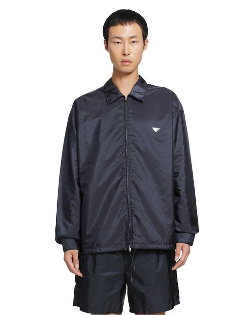 Prada Blue Re-Nylon Shirt for men