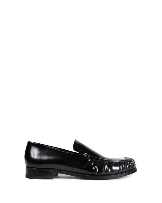 Lardini Black Leather Loafers for men