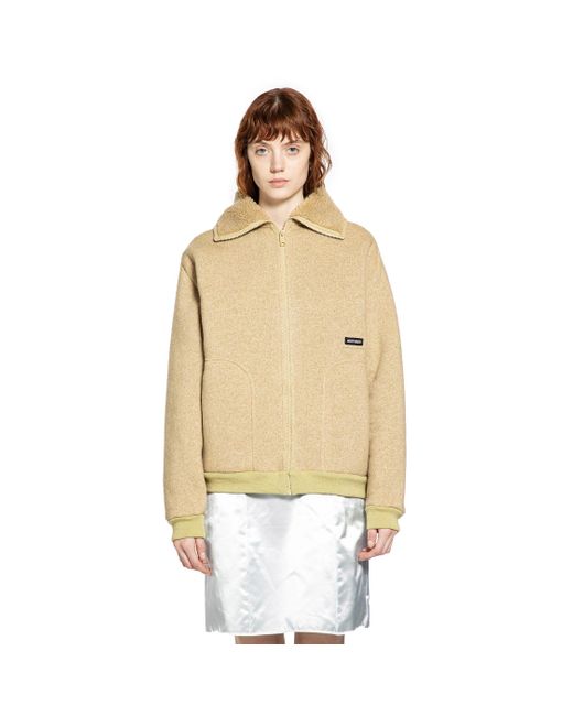 Miu Miu Metallic Cotton Fleece Zipper Blouson Jacket