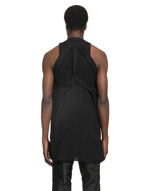 Rick Owens Black Temple Temple Vest Long for men
