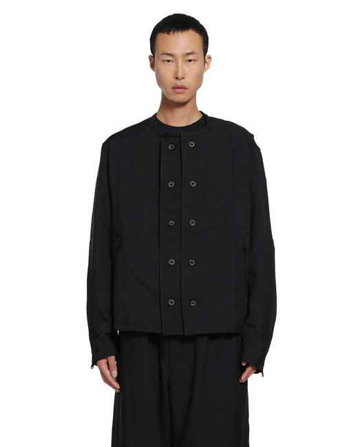 Y-3 Black Sport Uniform Collarless Blouson for men