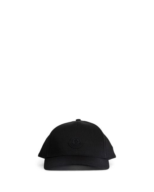 Moncler Black Baseball Cap for men