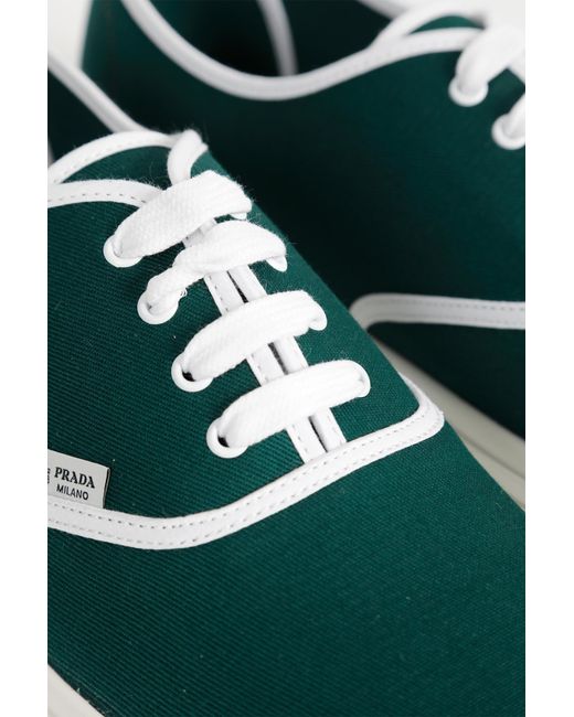 Prada Green Drill Sneakers for men