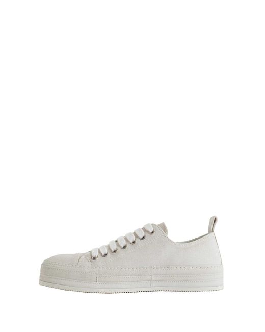 Ann Demeulemeester White Crosta Painted Gert Low-Top Sneakers