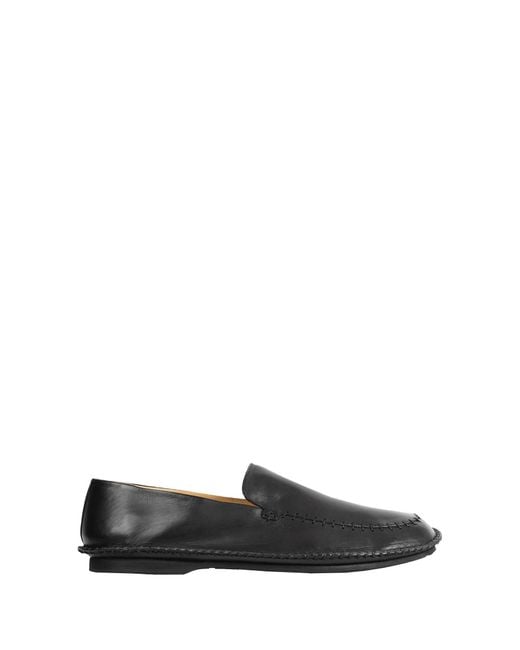 Premiata Black Structured Leather Loafers for men