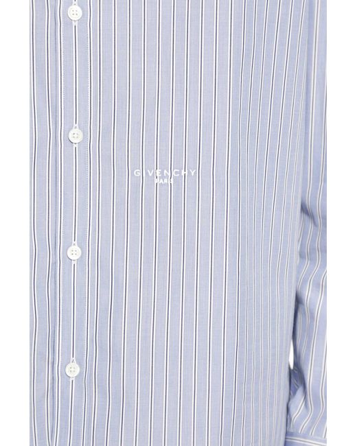 Givenchy Blue Pinstriped Shirt for men