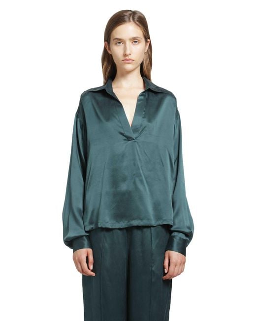 Tom Ford Blue Silk Satin Polo