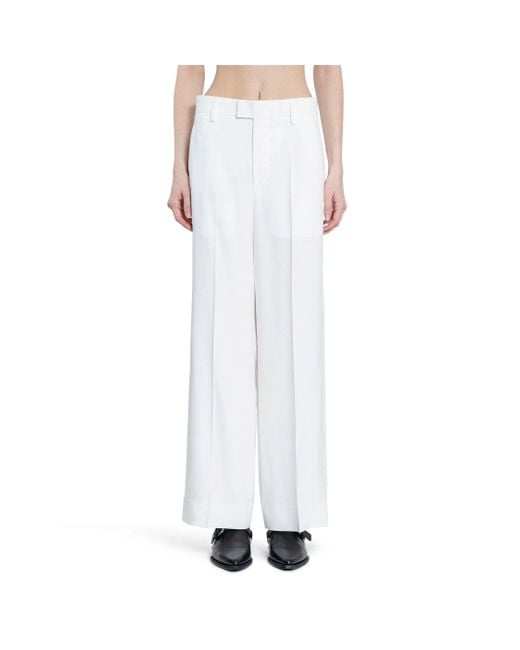 Ann Demeulemeester White Elfi Trousers