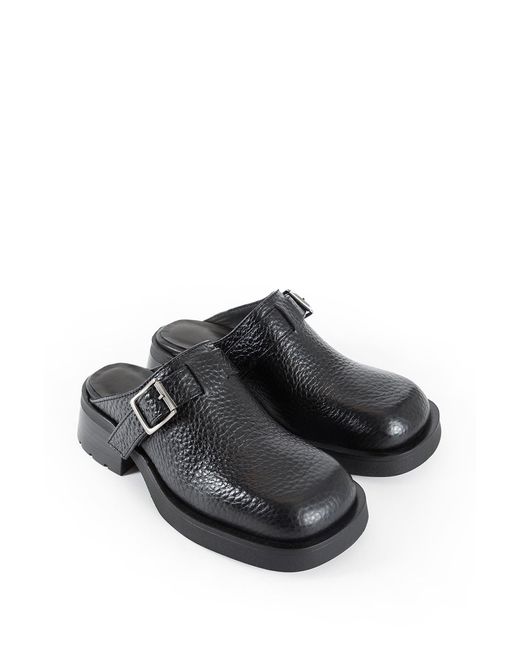 Miista Black Aroa Pelle Sabot