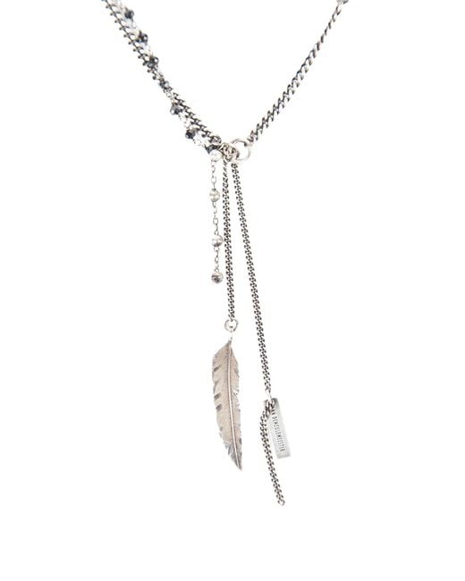 Ann Demeulemeester Metallic Maiko Feather Necklace