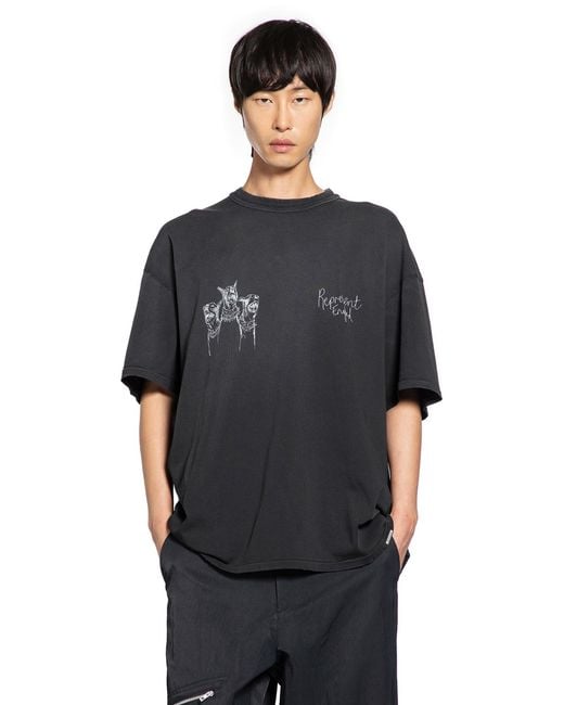 Represent Black Hand Drawn Thoroughbred T-Shirt for men