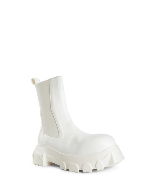 Rick Owens White Boots for men