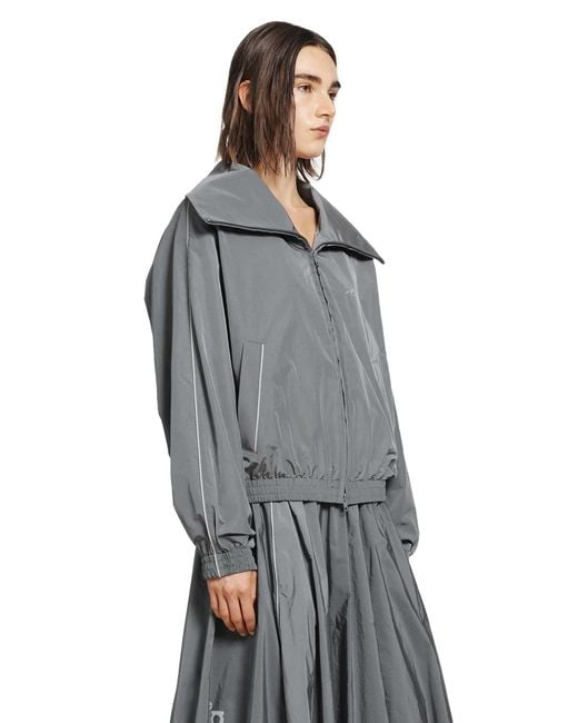 Balenciaga Gray High Bodies Track Jacket
