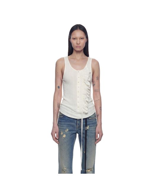 Ann Demeulemeester Blue Rase Serafino Tank Top