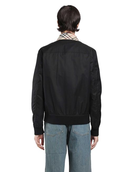 Burberry Black Gabrdine Glenfields Harrington Jacket for men