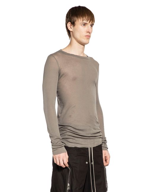 Rick Owens Gray Mini Rib Jersey for men