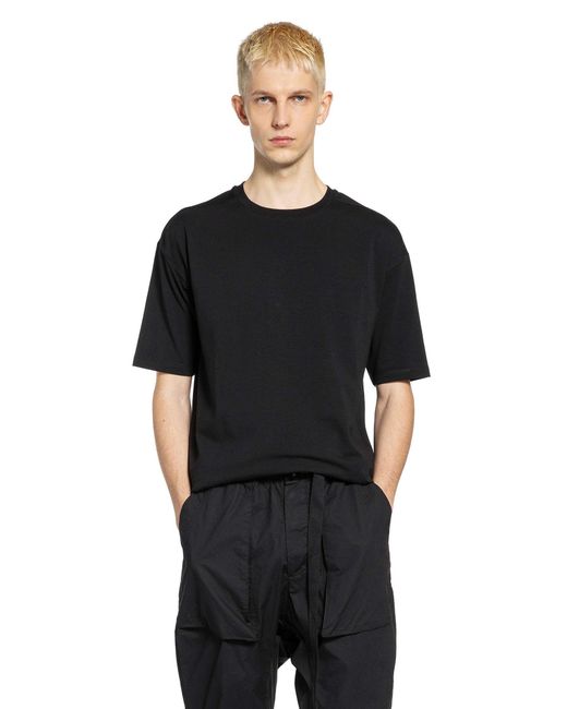 Thom Krom Black Printed Back T-Shirt for men
