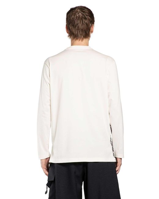 Y-3 White Gfx Long Sleeve T-Shirt for men