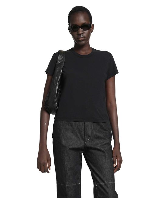 James Perse Black Shrunken Crewneck Tee