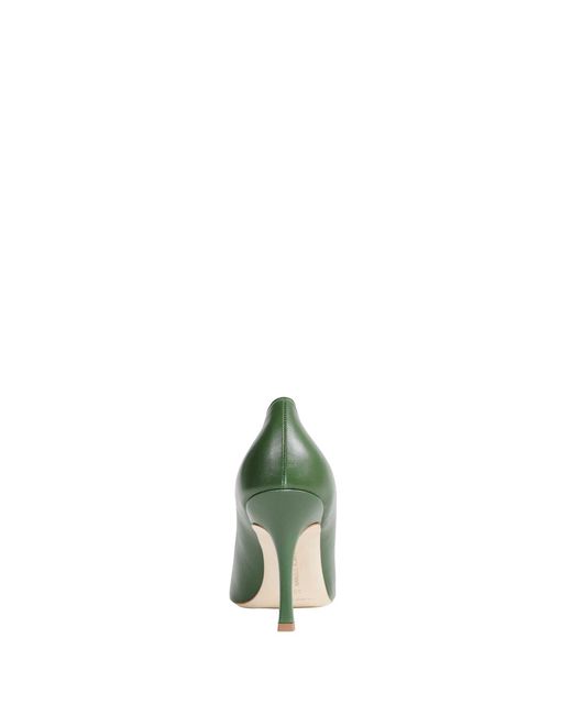 Manolo Blahnik Green Maysalepump 90 Buckle Detail Pumps