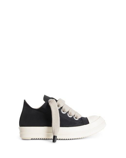 Rick Owens Black Concordians Jumbolace Low Sneaks