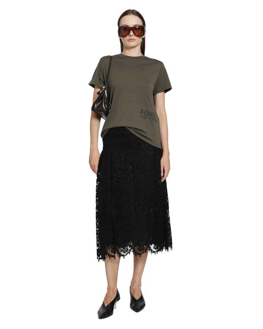 Fendi Black Short Sleeve T-Shirt