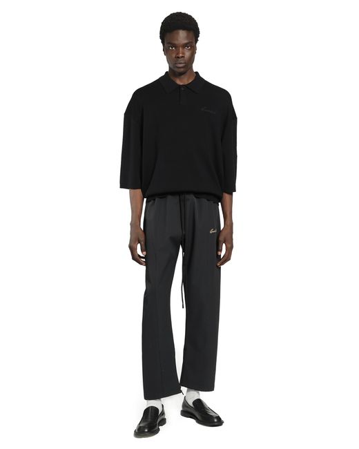 Fear Of God Black Signature 3/4 Sleeve 90S Knit Polo for men