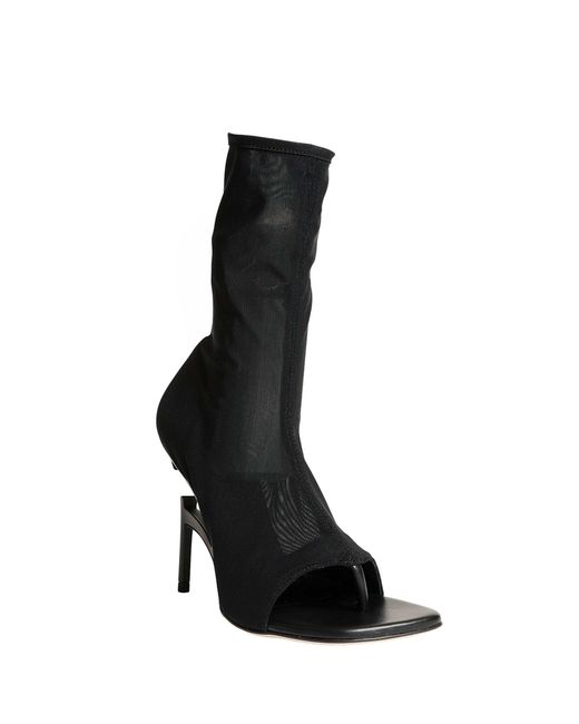 NVL-GARDE Black Broken Heel Ankle Sock Sandal