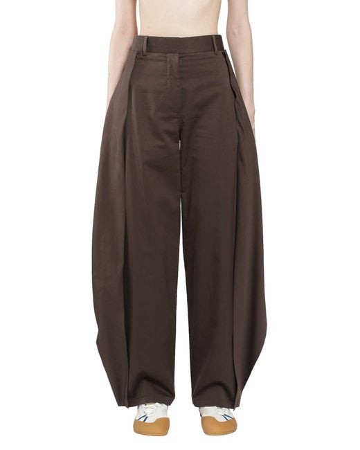 Loewe Brown Cotton Silk Trousers