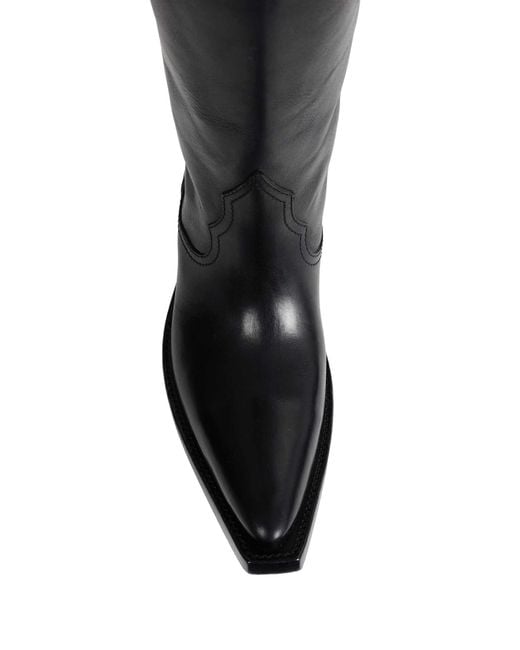 Maison Margiela Black Heel-Less Western Boots