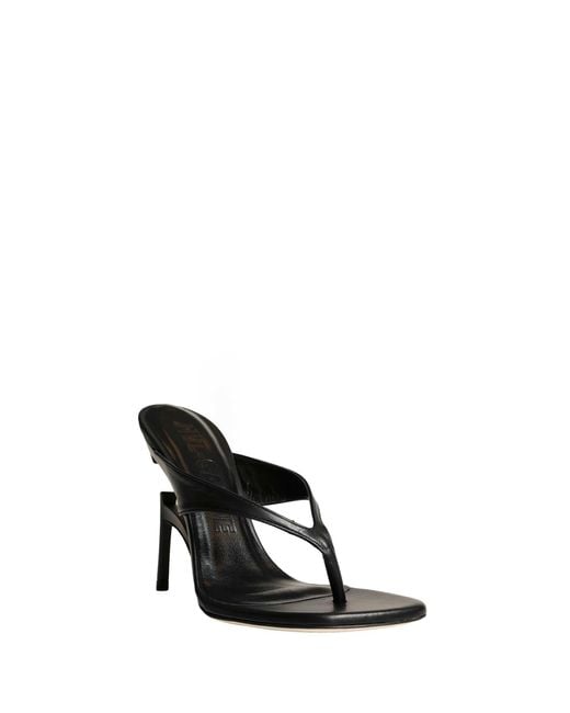 NVL-GARDE Black Broken Heel Thong Sandals