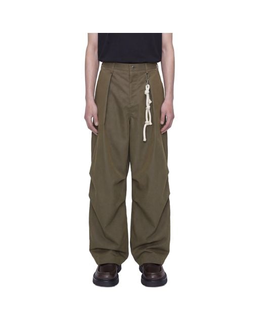 Song For The Mute Green Super Baggy Pants for men