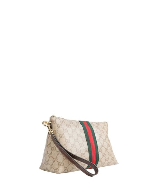 Gucci White Small Gg Pouch With Web for men