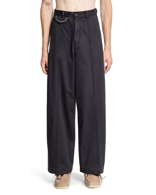 『KAPITAL』Chino Boogie Day Baggy Pants Kapital Chino Boogie Day Baggy Pants in Black for Men | Lyst