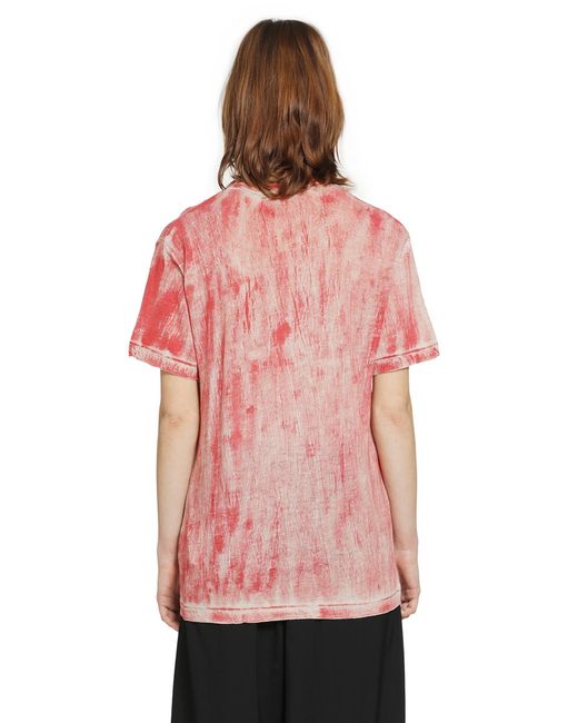 Comme des Garçons Pink Overdyed Linen T-Shirt
